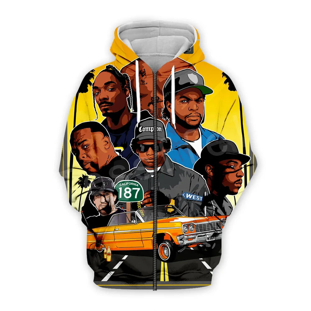 Legend Rapper Notorious B.I.G. Biggie Face Hiphop Newfashion 3Dprint Zipper/Hoodies/Sweatshirt/Jacket/Mens Womens S-23